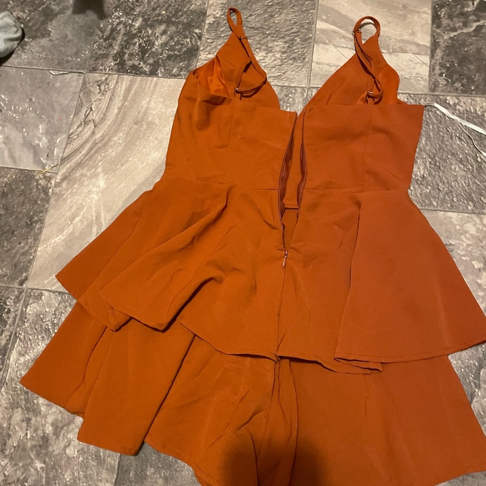 A orange romper